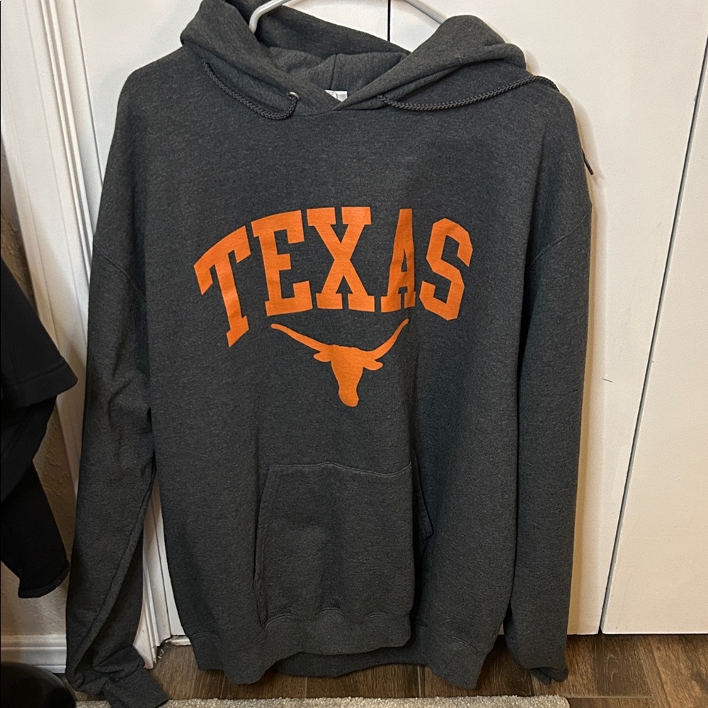 Champion Texas Dark Gray Hoodie with Orange Logo